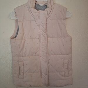 Country Road Child Girls' Sleeveless Vest Pink Corduroy Stars Padded Size 10-11